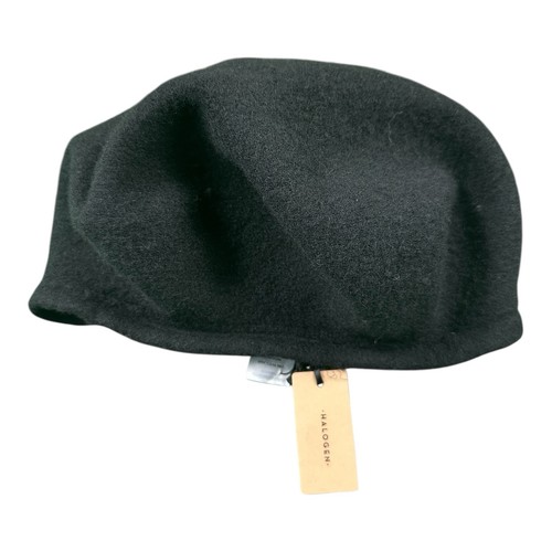 Halogen black wool blend beret - halogen,