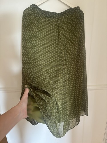 Vintage green pattern chiffon - pattern,