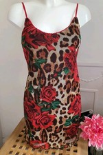 Leopard & Red Rose Mesh Mini