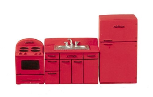 Dolls house red 1950 - dolls,