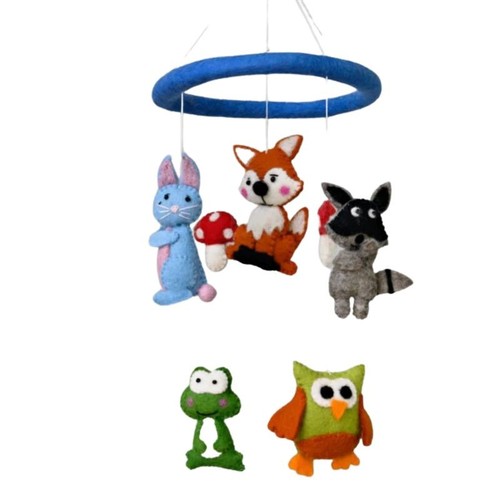 Forest creatures cot - forest, mobile
