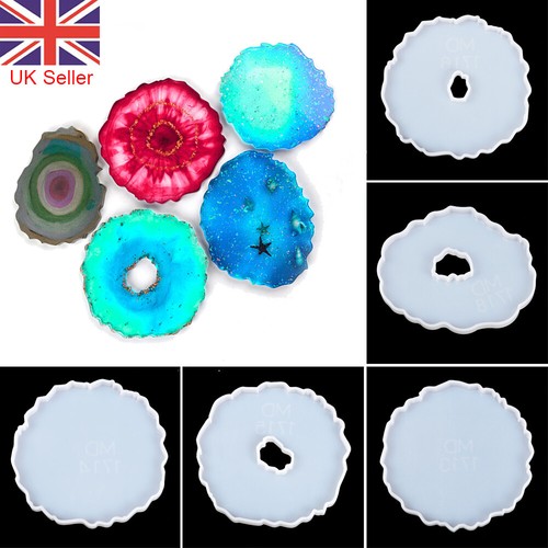 Agate coaster resin casting - agate,