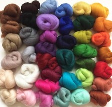 Merino wool tops for needle & wet felting  - VARIETY PACK - 40 colours