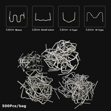 500Pcs Plastic Fender Welding Wave Hot Staples Stapler For Car Bumper Repair Kit