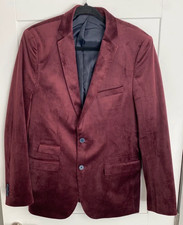 Burgundy Velvet Blazer French