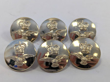 Set of 6 Vintage RAF Gold Toned Buttons A129 P618