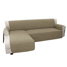 Beige Thick Microfiber Sofa