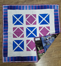 Homemade Child's / Lap Patchwork Quilt 33 inch square