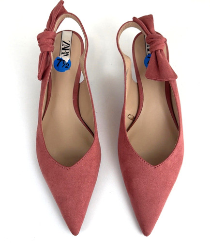 Zara suede slingback heels - zara,