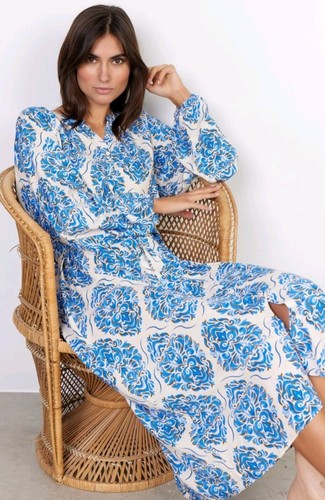 Zara blue print midi shirt - zara,