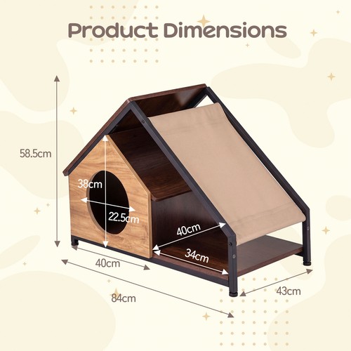 Roof modern cat house wooden - modern,