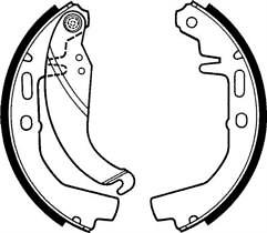 Apec shu329 brake shoe - apec, set