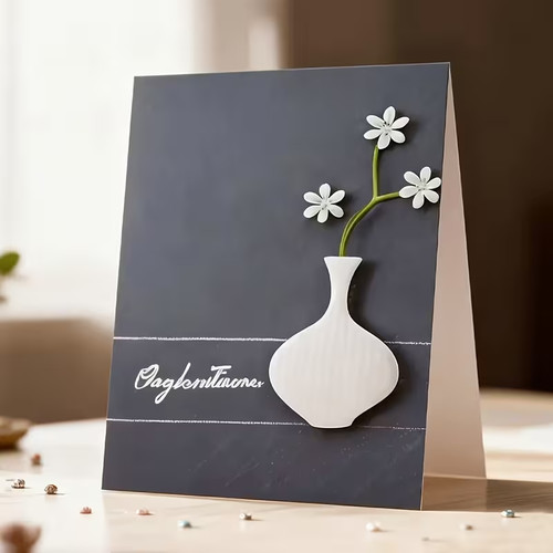 Vase with stem - stem, flowers
