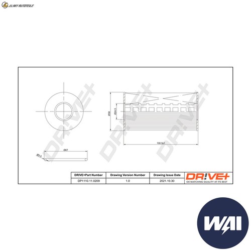 Oil filter dp1110 0209 - filter, dp1110.11.0209