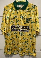 Rare Original 1992-1993 Norwich City Home Shirt by Ribero – Size Men’s LARGE