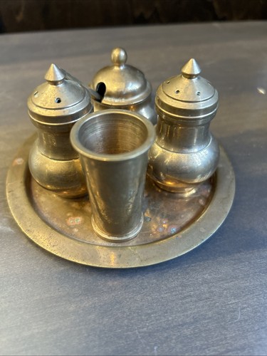 Vintage thai brass salt - brass,