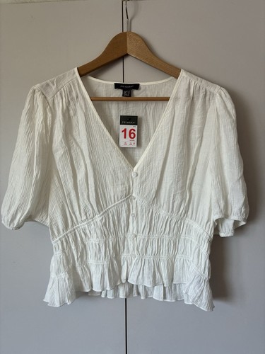 Ivory crinkly blouse size - ivory,