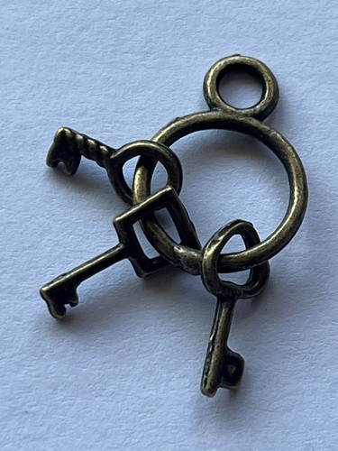 Dolls house keys brass - house,