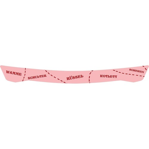 Pink pig visor strip - pig,