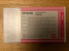 Epson T6033 vivid magenta ink cartridge for 7880/9880 Opened Unused 220ml 2011