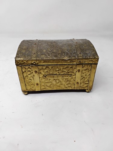 Antique brass and wood tea - antique,