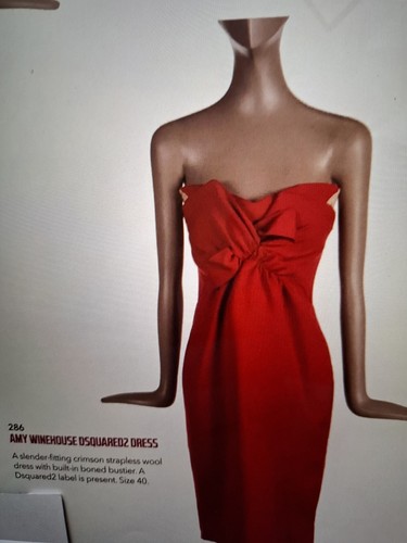 Dsquared2 red strapless pencil - red,