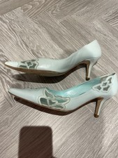 LADIES MAGRIT STILETTO SHOES - SIZE 37.5 - PALE GREEN