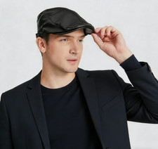 Men's Soft Leather Ivy Beret