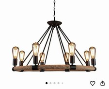 Modern Wagon Wheel 6-Light