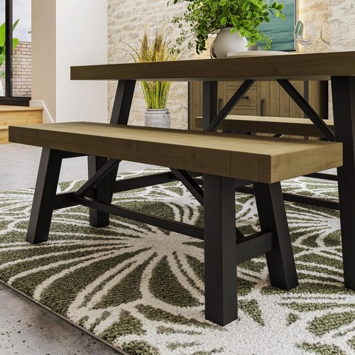 Dining bench solid pine 132cm - dining,