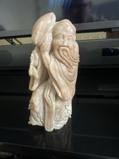 Stone Oriental Figure Statue Lovely Decoration Item 9cm Tall