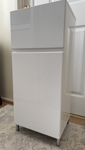White gloss cabinet storage - white,