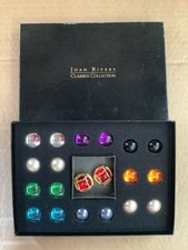 Joan Rivers Earring Set  Interchangeable Jewelry Cabochon Multi Color Vintage