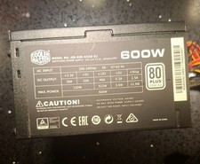 Cooler Master 600W ATX PC PSU BLACK Model :RS-600-ACAB-B1 Power Supply 80+