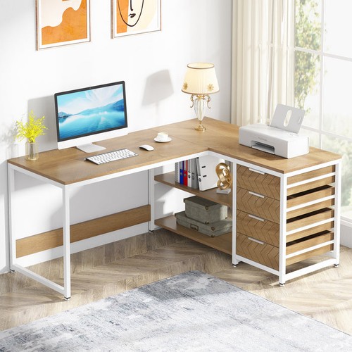 Modern shaped desk - 59", l-shaped