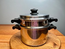 3 QT Saladmaster Stainless Steel Stockpot with Vapo Lid And Double Boiler Insert