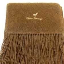 Alpaca Camargo Alpaca Wool Brown Fringed Scarf - excellent condition