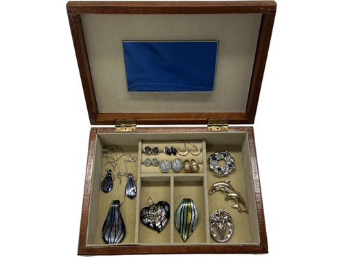 Mele wooden jewellery box with - wooden,