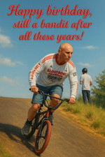 BMX Birthday Card A5 - Gen X -