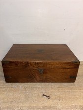 Vintage Wooden Writing Slope Missing Writing Board Storage Box Display Decor 