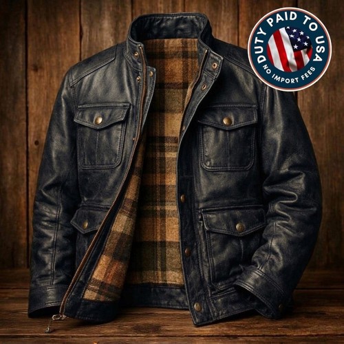 Men black leather - men,