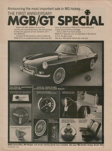 1967 mgb special - mgb/gt,