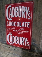 CADBURYS CHOCOLATE ENAMEL SIGN