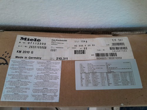 Miele gas hob 2010g - miele, km