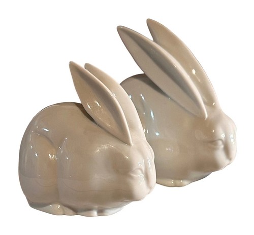 Vtg rabbit porcelain figurines - rabbit,