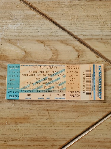 Britney spears concert ticket - spears,