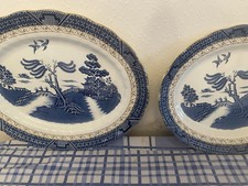 Booths Willow Pattern 8025 Meat Plates