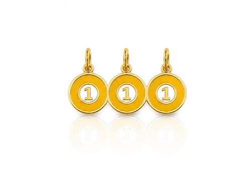 Triple billiard ball - triple, pendant