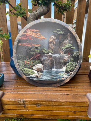 Japanese zen garden - garden, waterfall