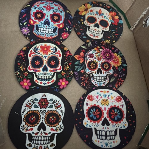 Foam skull coasters mug - foam,